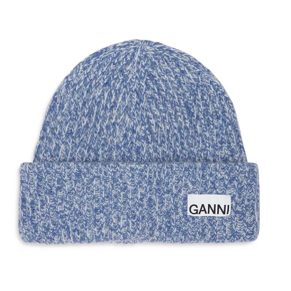 Ganni Blue - Structured Rib Beanie - NWT